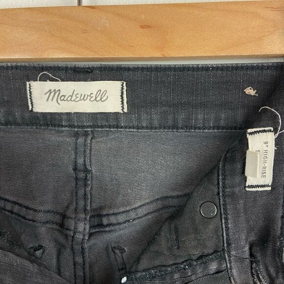 Madewell 9” High-Rise Skinny Distressed Raw Edge Jeans - Picture 8 of 8